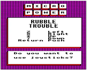 Rubble Trouble (1984)(Micropower) screen shot title